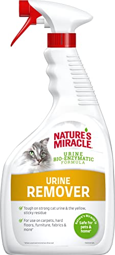 Nature’s Miracle Katzenurin Flecken- & Geruchsentferner - Enzymreiniger für Urinflecken und gelbe Rückstände, Geruchsneutralisierer mit ätherischen Ölen, 946 ml von Nature’s Miracle