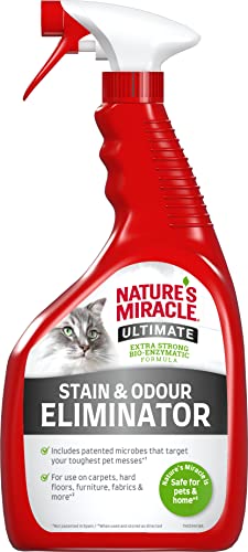 Nature’s Miracle Ultimativer Flecken- & Geruchsentferner Katze - Enzymreiniger für die Beseitigung hartnäckiger Flecken, Geruchsneutralisierer mit Frischeduft, 946 ml von Nature’s Miracle