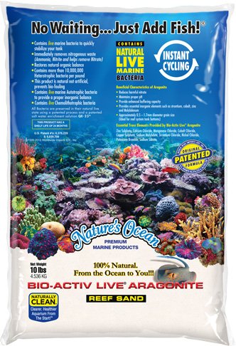 Nature`s Ocean Bio-activ Live Aragonit 20 LB Natur weiß Reef Aquarium Sand # 0 von Nature`s Ocean