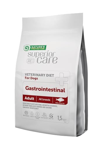 NATURE'S PROTECTION Superior Care Magen-Darm Hundefutter, Weißfisch, fettarm, getreidefrei, mit Omega-3, Präbiotika FOS & MOS, Monoprotein, reduziert Tränenflecken, unterstützt die Verdauung, 1,5kg von Nature's Protection