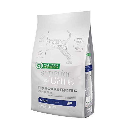 Nature's Protection Superior Care Hypoallergenes Hundefutter Getreidefrei - Hundefutter Trocken für Ausgewachsene, Allen Rassen mit Allergien und Empfindlicher Verdauung - Lachs, 1.5kg von Nature's Protection