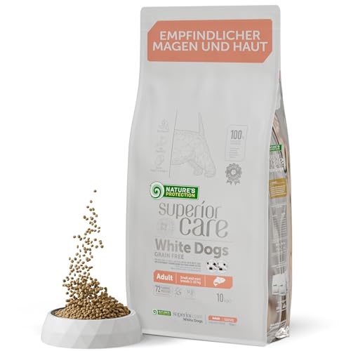 Nature's Protection Superior Care Trockenfutter für Hunde - Hypoallergenes Hundefutter Getreidefrei für Ausgewachsene, Aller Kleine Und Mini Rassen - Lachs, 10kg von Nature's Protection