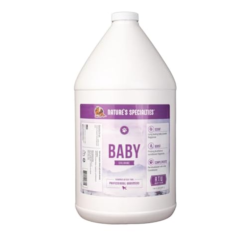Nature's Specialties Baby Hunde Parfüm Spray - Langanhaltender und Frischen Babypuderduft Hundespray - Leichter & beruhigender Duft - Ideal für die Anwendung nach dem Baden, 3.8L von Nature?s Specialties Mfg