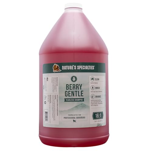 Nature's Specialties Berry Gentle Hundeshampoo - Sanftes Reinigungsshampoo für Trockene, Juckende Haut - Sanfte Gesichts und Körperreinigung - Ideal für Welpen - Beerenduft, 3.8L Nature's Specialties Berry Gentle Hundeshampoo - Sanftes Reinigungsshampoo für Trockene, Juckende Haut - Sanfte Gesichts und Körperreinigung - Ideal für Welpen - Beerenduft, 3.8L von Nature?s Specialties Mfg