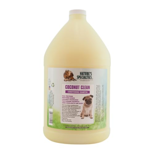 Nature's Specialties Coconut Clean Hundeshampoo - Pflege-Hundeshampoo - Texturgebendes Shampoo mit Pflegestoffen - Seidenproteine Geben dem Fell Feuchtigkeit & Geschmeidigkeit, 3.8L von Nature?s Specialties Mfg