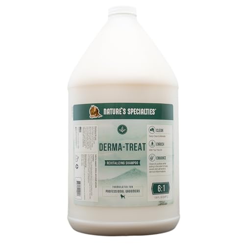 Nature's Specialties Derma-Treat Hundeshampoo - Natürliches Medizinisches Shampoo für Juckende Haut - Enthält Teebaumöl zur Beruhigung von Hautirritationen - Lindert Juckende Haut, 3.8L von Nature?s Specialties Mfg
