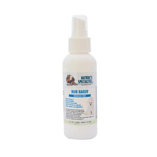 Nature's Specialties Hair Raiser Texturierungsspray für Hunde - Pflegespray für Hunde - Verleiht dem Fell Volumen & Glanz - Antistatik und Frizz - Nicht klebende Formel, 118ml von Nature?s Specialties Mfg