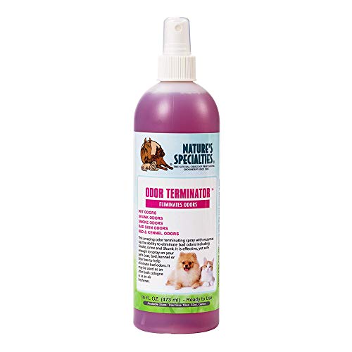 Nature's Specialties Odor Terminator Hundespray - Desodorierungsspray für Hunde - Beseitigt Haustiergerüche - Perfekt für Haustiere und Bettzeug - Vor & Nach dem Baden Verwenden, 473ml Nature's Specialties Odor Terminator Hundespray - Desodorierungsspray für Hunde - Beseitigt Haustiergerüche - Perfekt für Haustiere und Bettzeug - Vor & Nach dem Baden Verwenden, 473ml von Nature?s Specialties Mfg