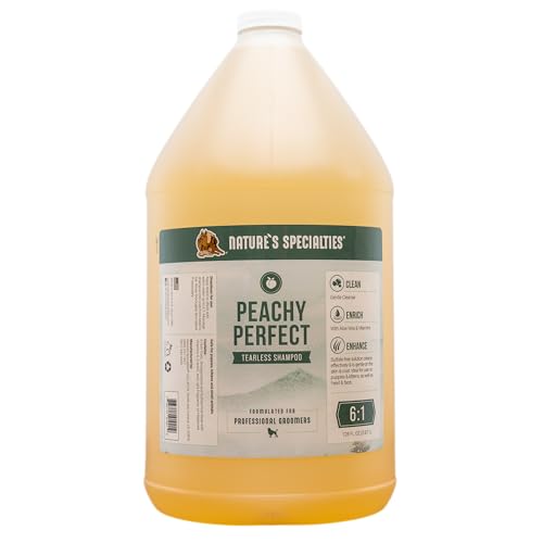 Nature's Specialties Peachy Perfect Hundeshampoo - Sensitiv Shampoo für Welpen & Kätzchen - Tränenfreies Shampoo für Hunde - Sanfte Formel für Smpfindliche Haut - Pfirsichduft, 3.8L Nature's Specialties Peachy Perfect Hundeshampoo - Sensitiv Shampoo für Welpen & Kätzchen - Tränenfreies Shampoo für Hunde - Sanfte Formel für Smpfindliche Haut - Pfirsichduft, 3.8L von Nature?s Specialties Mfg