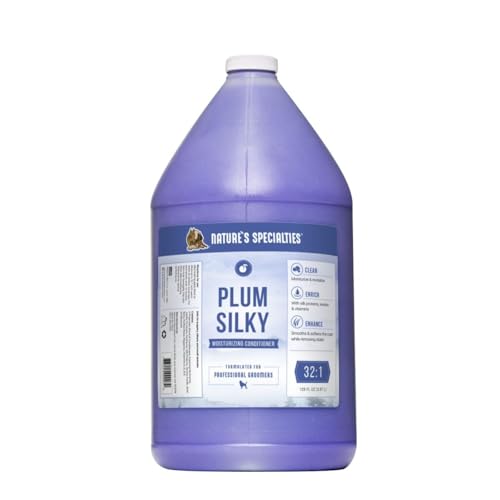 Nature's Specialties Plum Silky Conditioner für Hunde - Revitalisiert das Fell mit Seidenproteinen, Keratin und Vitaminen - Befeuchtet & Macht das Fell des Hundes Weich, 3.8L von Nature?s Specialties Mfg
