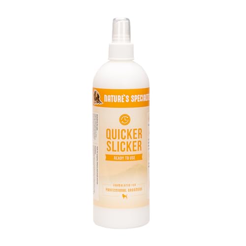 Nature's Specialties Quicker Slicker Fertigspray: Schnelles Entwirren | Haustierfreundliche Formel | Sofort einsatzbereit | Mühelose Pflege | Grooming Lösung, 473ml Nature's Specialties Quicker Slicker Fertigspray: Schnelles Entwirren | Haustierfreundliche Formel | Sofort einsatzbereit | Mühelose Pflege | Grooming Lösung, 473ml von Nature?s Specialties Mfg