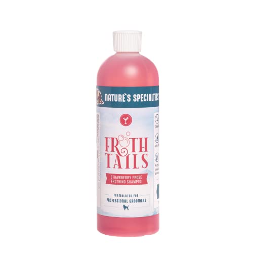 Nature's Specialties Strawberry Froth Tails Hundeshampoo - Hochkonzentriertes Pflegeshampoo für Hunde & Katzen - Reinigt Gründlich und Spendet Feuchtigkeit - Erdbeerduft, 473ml von Nature?s Specialties Mfg