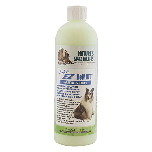 Nature's Specialties Super EZ Dematt Conditioner für Hunde - Entfilzende Pflegespülung für Hunde - Entfernt Verfilzungen - Hilft bei der Reparatur von Haut und Fell, 473ml Nature's Specialties Super EZ Dematt Conditioner für Hunde - Entfilzende Pflegespülung für Hunde - Entfernt Verfilzungen - Hilft bei der Reparatur von Haut und Fell, 473ml von Nature?s Specialties Mfg