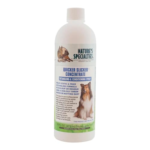 Nature's Specialties Quicker Slicker Konzentrierten Conditioner für Hunde - Entwirrungs- und Pflegespray für Hunde - Hilft, die Feuchtigkeit im Fell Wiederherzustellen, 237ml von Nature?s Specialties Mfg