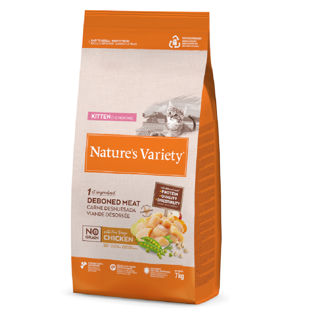 1 kg gratis! 7 kg Nature's Variety - No Grain Kitten Freilandhuhn 1 kg gratis! 7 kg Nature's Variety - No Grain Kitten Freilandhuhn von Nature’s Variety