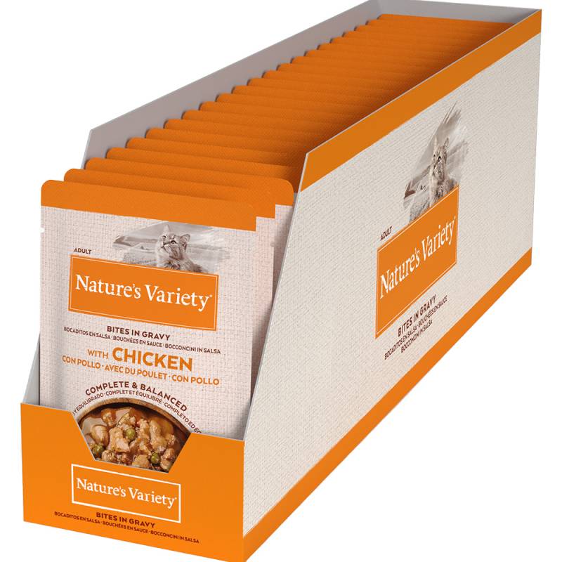 Megapack Nature's Variety Bites in Soße 44 x 85 g - mit Huhn von Nature’s Variety