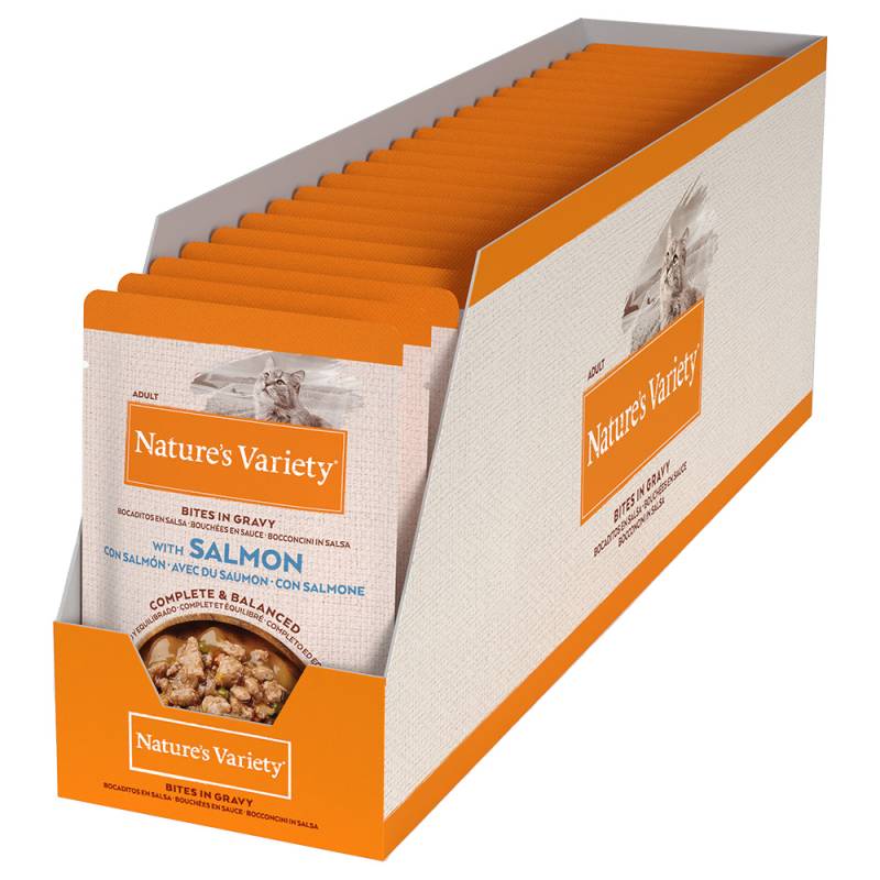 Megapack Nature's Variety Bites in Soße 44 x 85 g - mit Lachs von Nature’s Variety