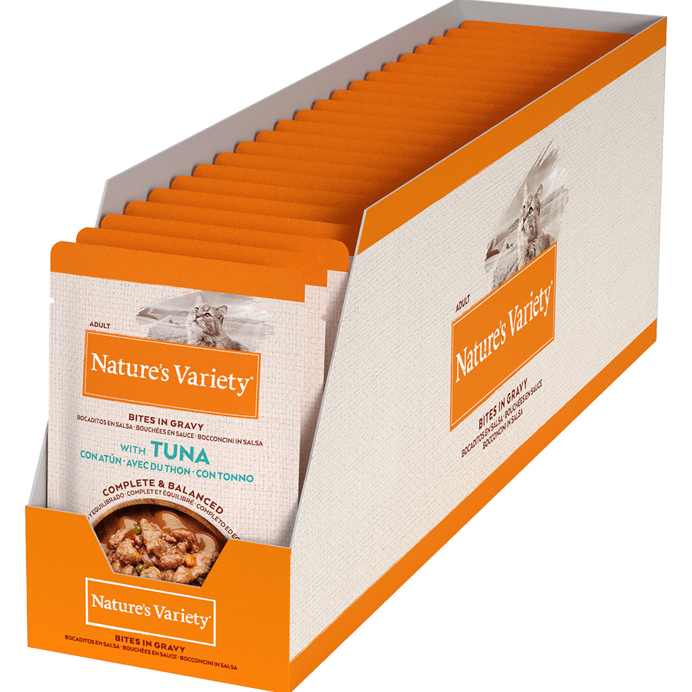 Nature's Variety Bites in Soße 22 x 85 g - mit Thunfisch von Nature’s Variety