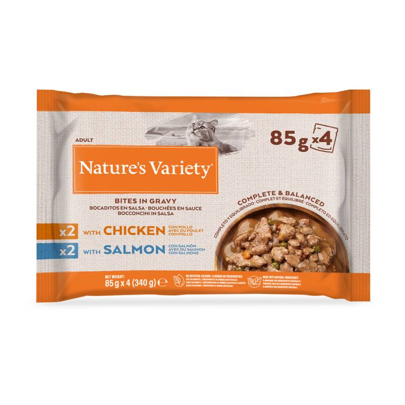 Nature's Variety Bites in Soße 44 x 85 g  - mit Huhn und Lachs von Nature’s Variety
