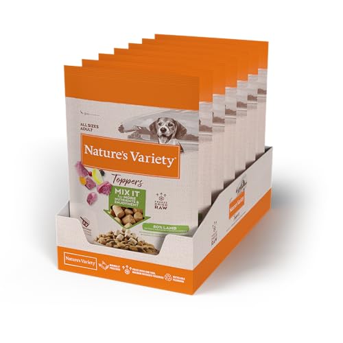 Nature's Variety Freeze Dried Gefriergetrocknete Lammtoppers für Hunde, Box mit 7 x 40 g von Nature's Variety