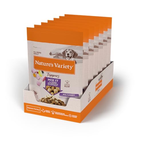 Nature's Variety Freeze Dried Gefriergetrocknete Truthahn-Aufsätze für Hunde, Box mit 7 x 40 g von Nature's Variety