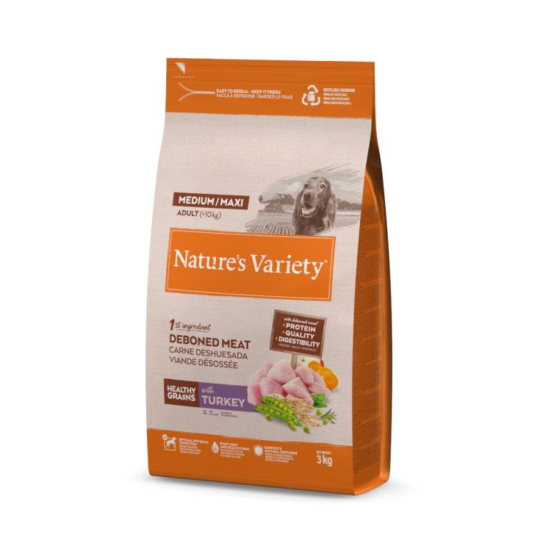 Nature's Variety Healthy Grains Adult Medium/Maxi Truthahn - 3 kg Nature's Variety Healthy Grains Adult Medium/Maxi Truthahn - 3 kg von Nature’s Variety