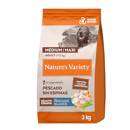 Nature's Variety Healthy Grains Medium & Maxi Hundefutter für Erwachsene, mit Weißfisch, ohne Dornen, 3 kg Nature's Variety Healthy Grains Medium & Maxi Hundefutter für Erwachsene, mit Weißfisch, ohne Dornen, 3 kg von Nature's Variety