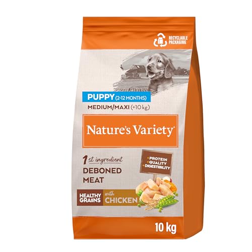 Nature's Variety Healthy Grains Medium & Maxi Junior Hundefutter mit Huhn ohne Knochen, 10 kg Nature's Variety Healthy Grains Medium & Maxi Junior Hundefutter mit Huhn ohne Knochen, 10 kg von Nature's Variety