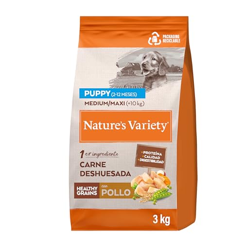 Nature's Variety Healthy Grains Medium & Maxi Junior Hundefutter mit Huhn ohne Knochen, 3 kg Nature's Variety Healthy Grains Medium & Maxi Junior Hundefutter mit Huhn ohne Knochen, 3 kg von Nature's Variety
