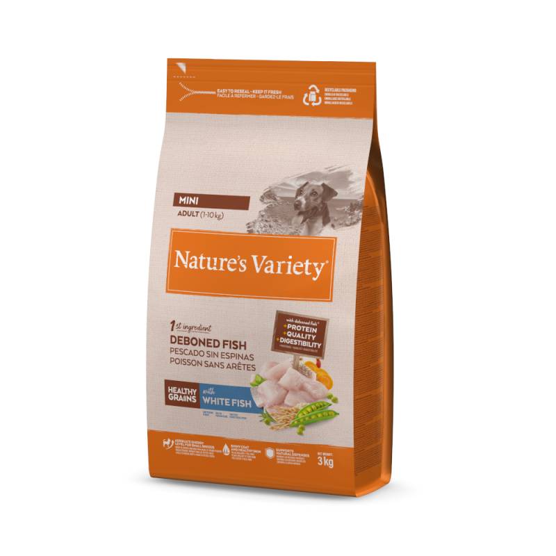 Nature's Variety Healthy Grains Mini Adult Weißfisch - Sparpaket: 2 x 3 kg von Nature’s Variety