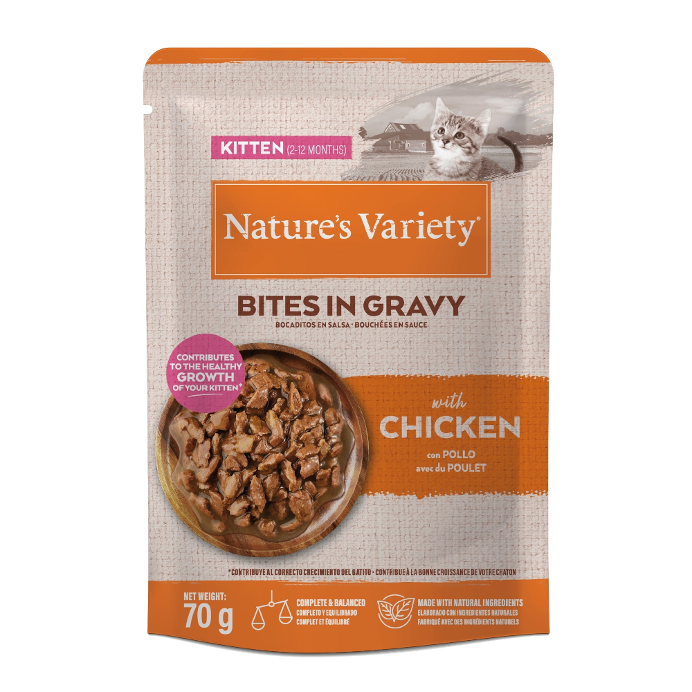 Nature's Variety Kitten Bites in Soße 28 x 70 g - Huhn Nature's Variety Kitten Bites in Soße 28 x 70 g - Huhn von Nature’s Variety