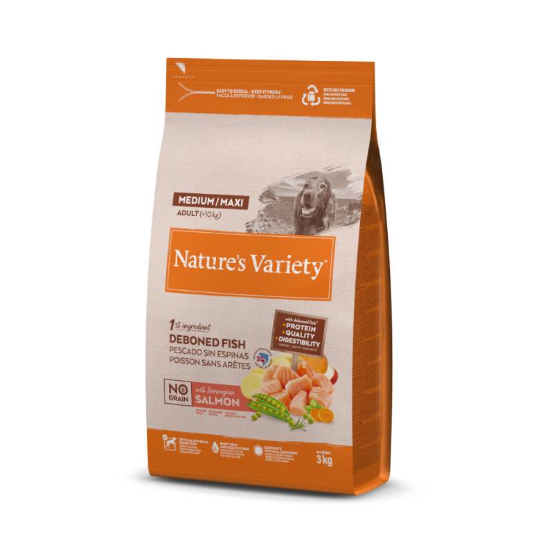 Nature's Variety No Grain Adult Medium/Maxi Lachs - 10 kg + 2 kg gratis! Nature's Variety No Grain Adult Medium/Maxi Lachs - 10 kg + 2 kg gratis! von Nature’s Variety