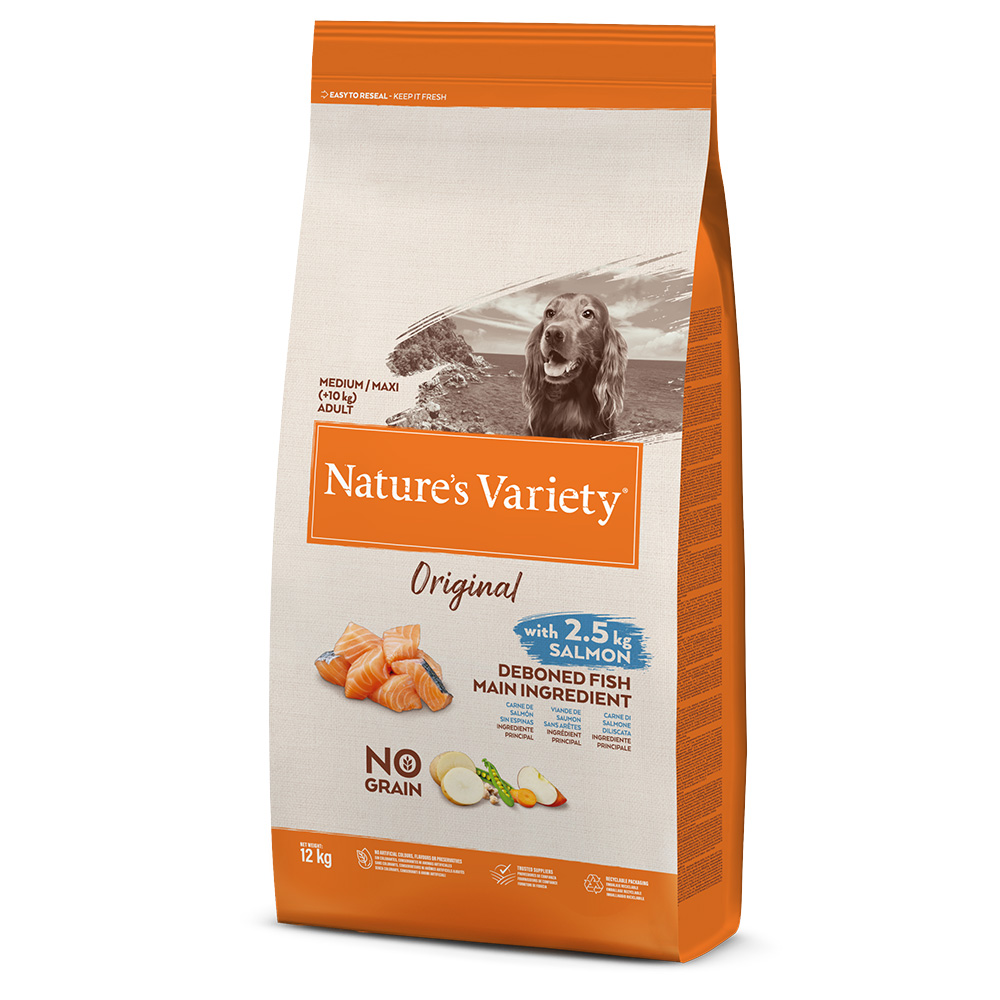 Nature's Variety Original No Grain Medium/Maxi Adult Lachs - 12 kg von Nature’s Variety