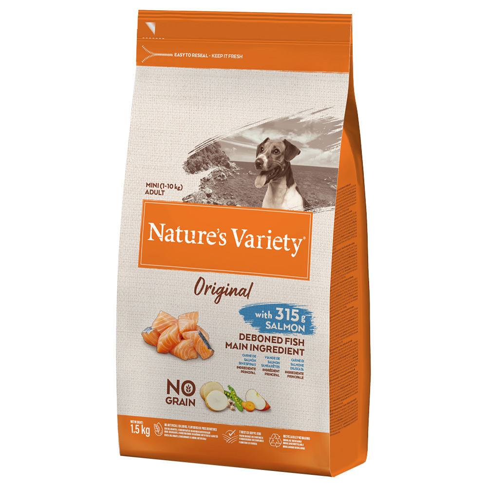 Nature's Variety Original No Grain Mini Adult Lachs - Sparpaket: 3 x 1,5 kg von Nature’s Variety