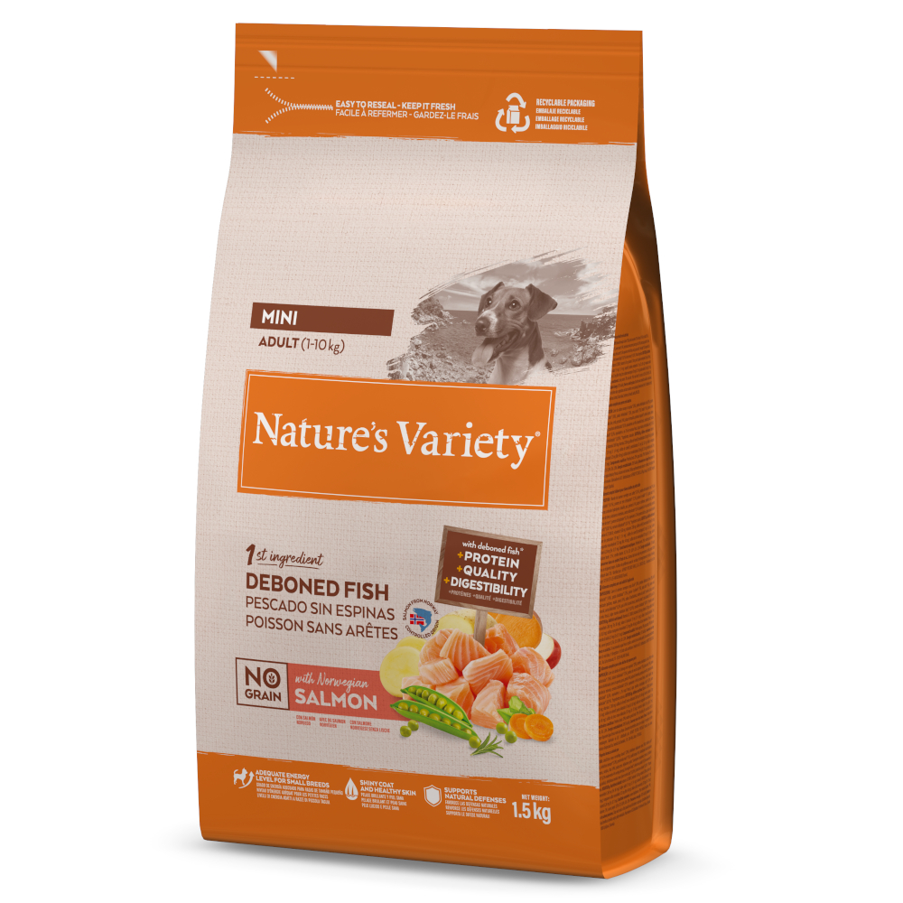 Nature's Variety Original No Grain Mini Adult Lachs - Sparpaket: 3 x 1,5 kg von Nature’s Variety