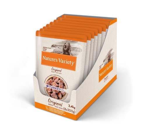 Nature's Variety Original No Grain Pastete für Erwachsene Hunde mit Truthahn - Box 8 x 300 g von Nature's Variety