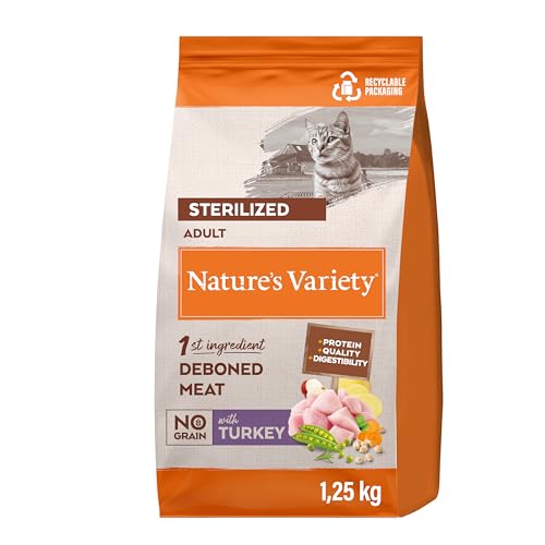 Nature's Variety Original No Grain Trockenfutter für ausgewachsene Katzen, ohne Getreide, ohne Knochen, 1,25 kg von Nature's Variety