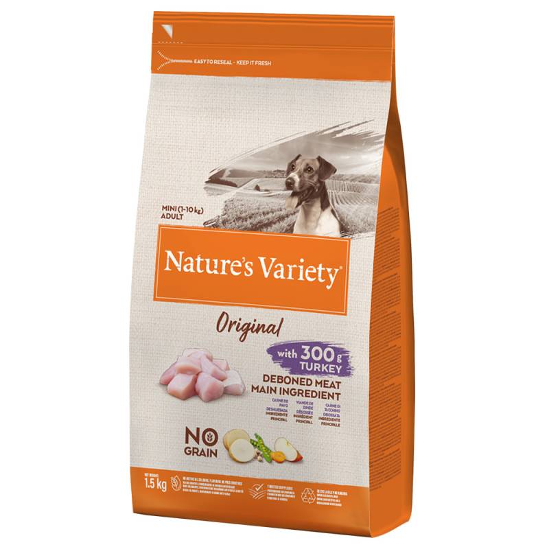 Nature's Variety Original NoGrain Mini Adult Truthahn - Sparpaket: 3 x 1,5 kg von Nature’s Variety