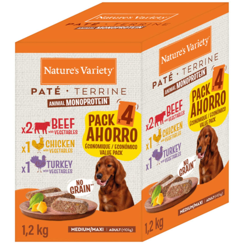 Nature's Variety Original Paté No Grain Adult zum Sonderpreis! - Medium/Maxi Mix: Rind, Huhn, Truthahn 8 x 300 g Nature's Variety Original Paté No Grain Adult zum Sonderpreis! - Medium/Maxi Mix: Rind, Huhn, Truthahn 8 x 300 g von Nature’s Variety