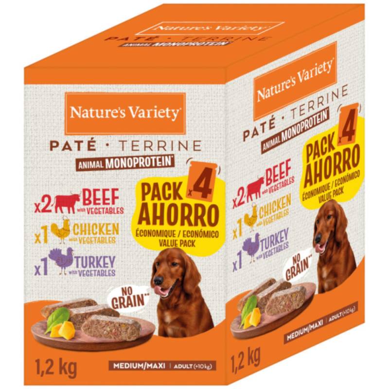 Nature's Variety Original Paté No Grain Adult zum Sonderpreis! - Medium/Maxi Mix: Rind, Huhn, Truthahn 8 x 300 g Nature's Variety Original Paté No Grain Adult zum Sonderpreis! - Medium/Maxi Mix: Rind, Huhn, Truthahn 8 x 300 g von Nature’s Variety