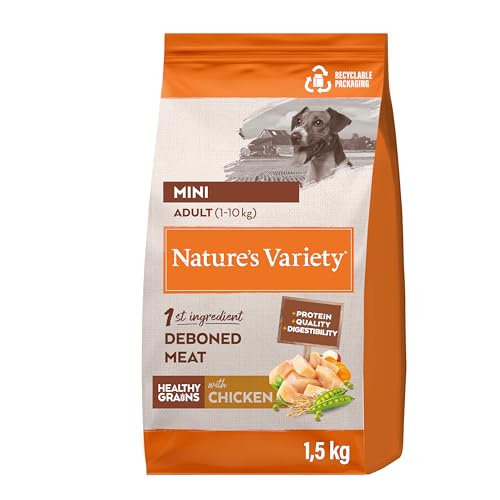 Nature's Variety Original – Trockenfutter für ausgewachsene Hunde Kleiner Rassen mit Huhn ohne Knochen – 1,5 kg von Nature's Variety