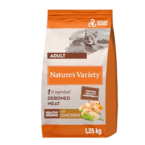 Nature's Variety Original Trockenfutter für ausgewachsene Katzen – mit Huhn ohne Knochen – 1,25 kg von Nature's Variety