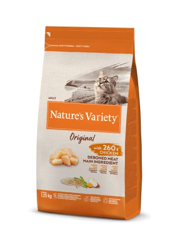 Nature's Variety Original Trockenfutter für ausgewachsene Katzen – mit Huhn ohne Knochen – 1,25 kg von Nature's Variety