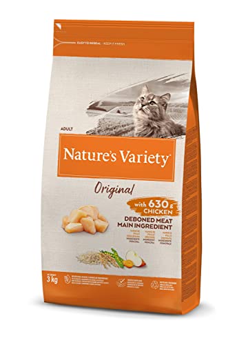 Nature's Variety Original Trockenfutter für ausgewachsene Katzen – mit Huhn ohne Knochen – 3 kg von Nature's Variety