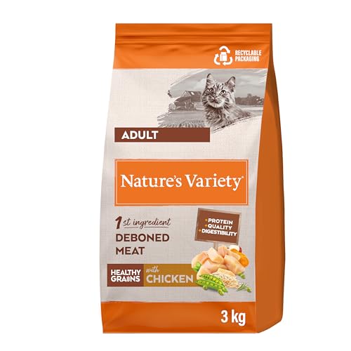 Nature's Variety Original Trockenfutter für ausgewachsene Katzen – mit Huhn ohne Knochen – 3 kg von Nature's Variety