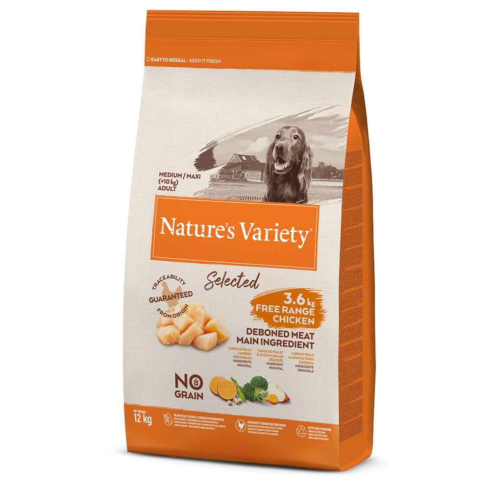 Nature's Variety Selected Medium / Maxi Adult Freilandhuhn - 12 kg von Nature’s Variety