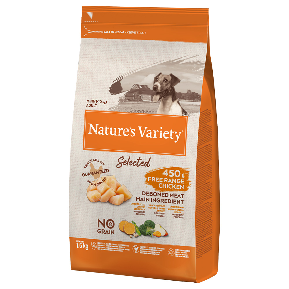 Nature's Variety Selected Mini Adult Freilandhuhn - Sparpaket: 3 x 1,5 kg von Nature’s Variety