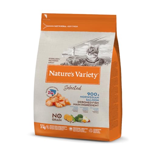 Nature's Variety Selected Sterilised Cat Food with Norwegian Salmon Without Bones, 3 kg von Nature's Variety