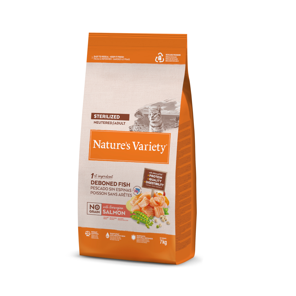 Nature's Variety No Grain Sterilized Adult Norwegischer Lachs - Sparpaket: 2 x 7 kg von Nature’s Variety