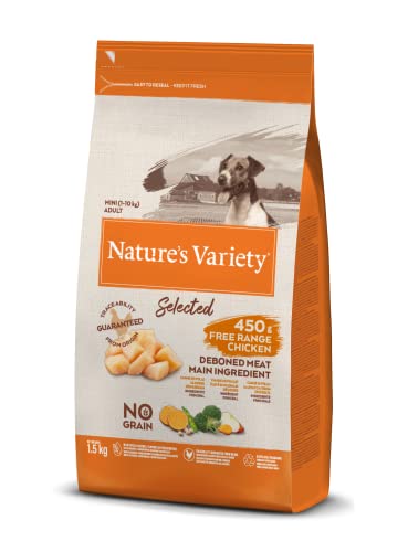 Nature's Variety Selected – Trockenfutter für ausgewachsene Hunde Kleiner Rassen – ohne Getreide – mit Huhn im Freien ohne Knochen – 1,5 kg von Nature's Variety